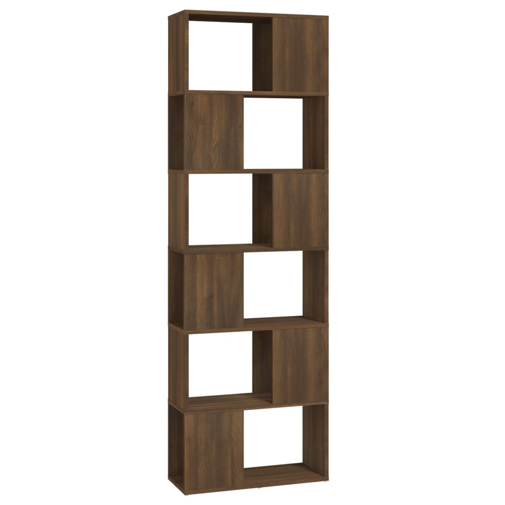 Bücherregal/Raumteiler Braun Eichen-Optik 60x24x186 cm - Pazzar.ch