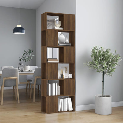 Bücherregal/Raumteiler Braun Eichen-Optik 60x24x186 cm - Pazzar.ch