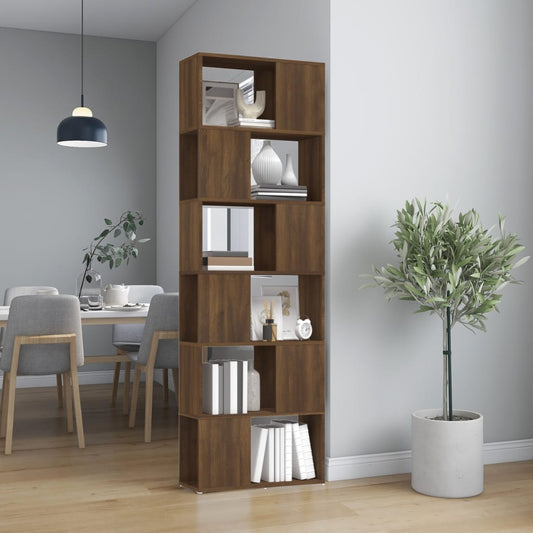Bücherregal/Raumteiler Braun Eichen-Optik 60x24x186 cm - Pazzar.ch