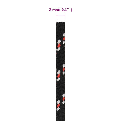 Bootsseil Schwarz 2 mm 25 m Polypropylen - Pazzar.ch