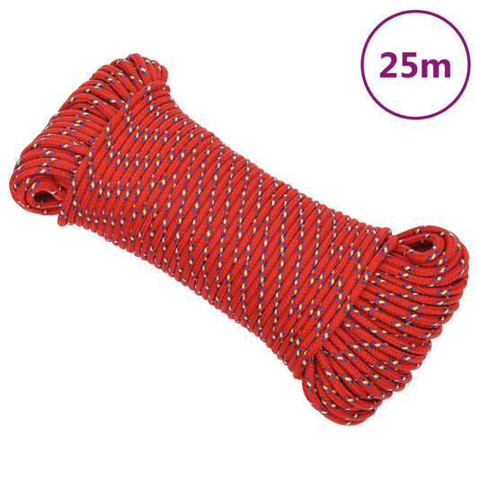 Bootsseil Rot 4 mm 25 m Polypropylen - Pazzar.ch