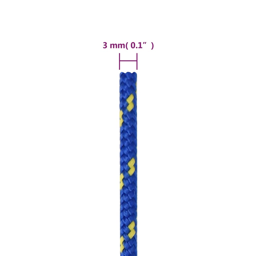 Bootsseil Blau 3 mm 100 m Polypropylen - Pazzar.ch