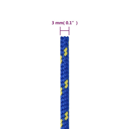 Bootsseil Blau 3 mm 100 m Polypropylen - Pazzar.ch