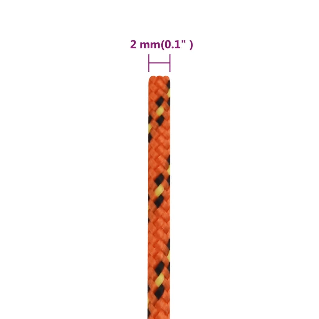 Bootsseil Orange 2 mm 25 m Polypropylen