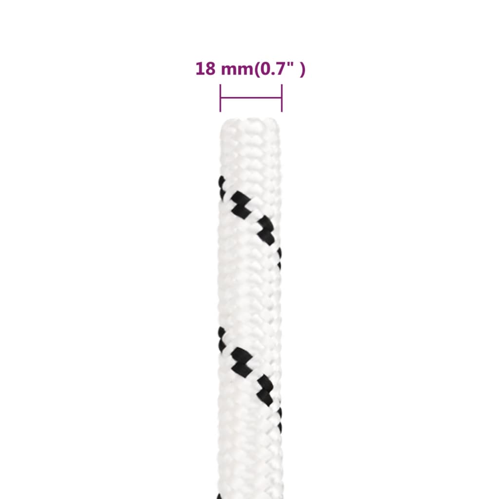 Arbeitsseil Weiß 18 mm 50 m Polyester - Pazzar.ch