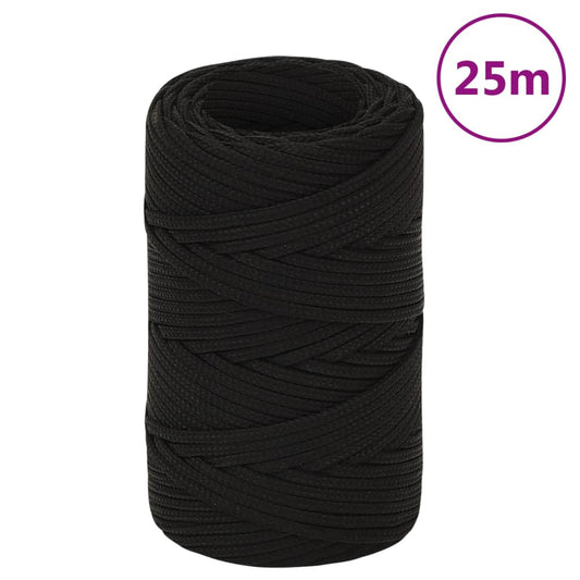 Arbeitsseil Schwarz 2 mm 25 m Polyester - Pazzar.ch