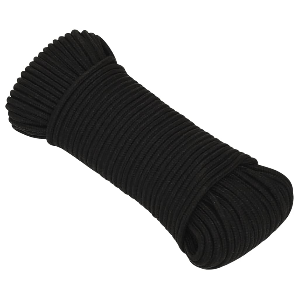 Arbeitsseil Schwarz 5 mm 25 m Polyester - Pazzar.ch