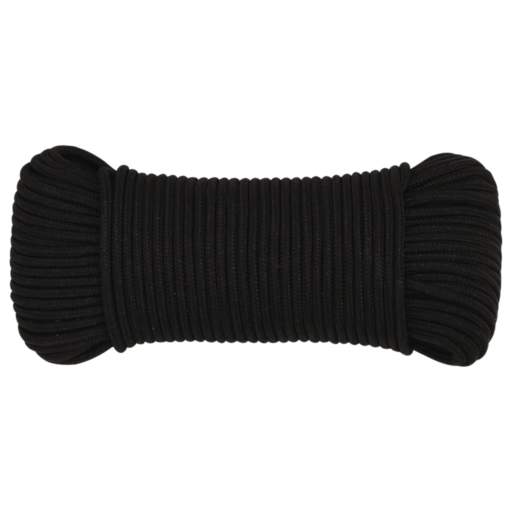 Arbeitsseil Schwarz 5 mm 25 m Polyester