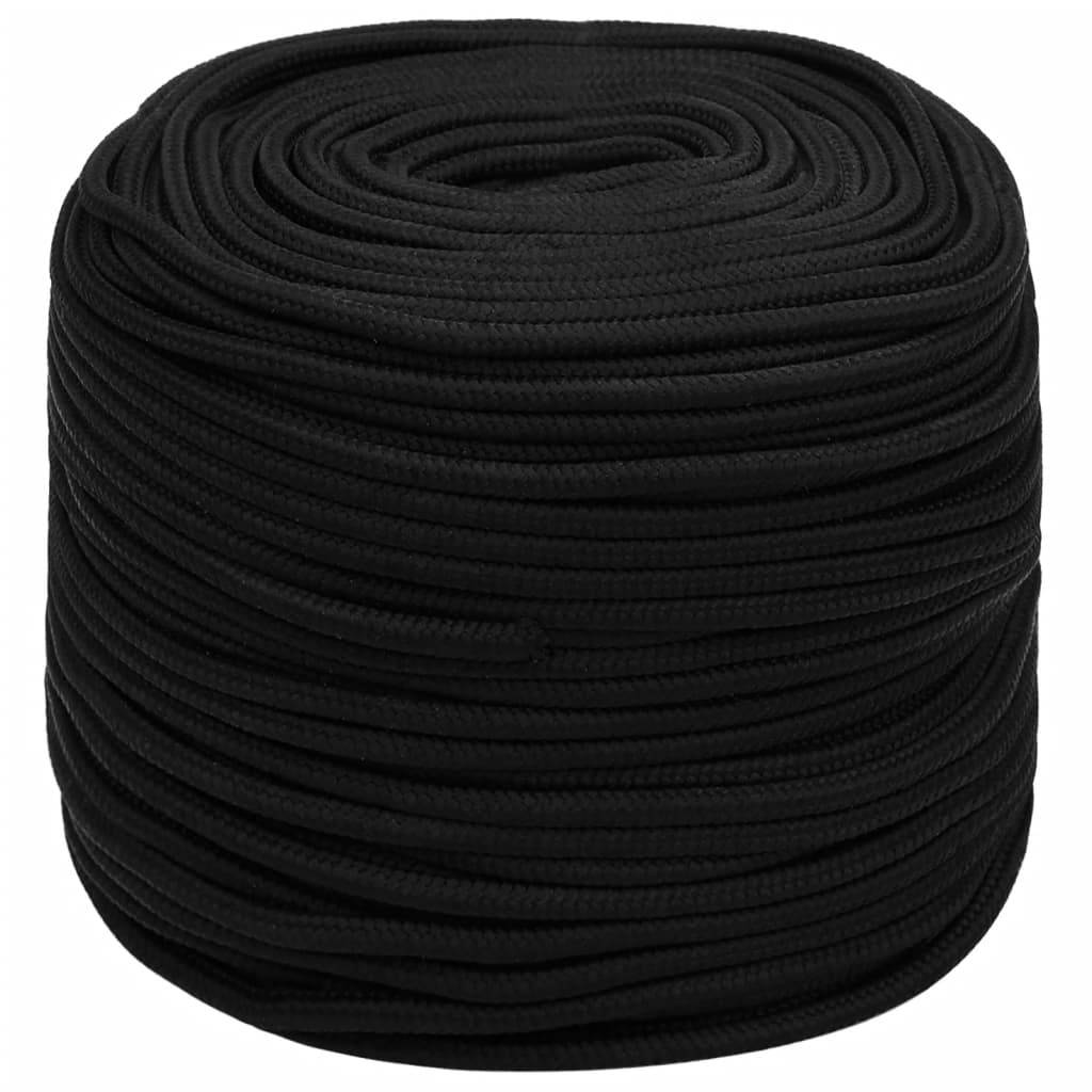Arbeitsseil Schwarz 6 mm 25 m Polyester - Pazzar.ch