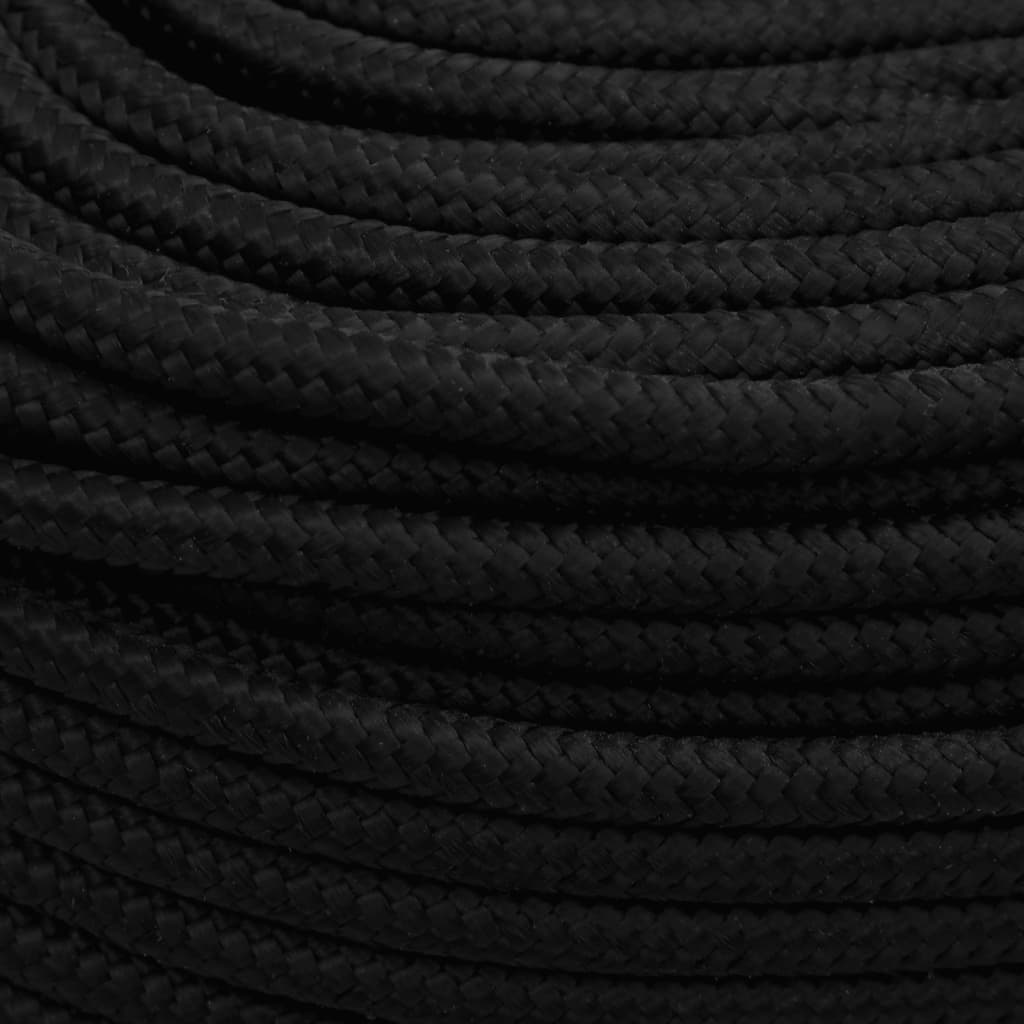 Arbeitsseil Schwarz 6 mm 25 m Polyester
