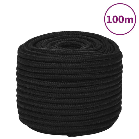 Arbeitsseil Schwarz 12 mm 100 m Polyester - Pazzar.ch