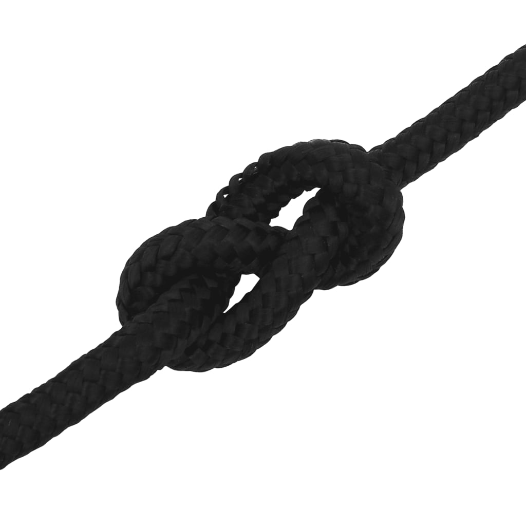 Arbeitsseil Schwarz 12 mm 100 m Polyester - Pazzar.ch