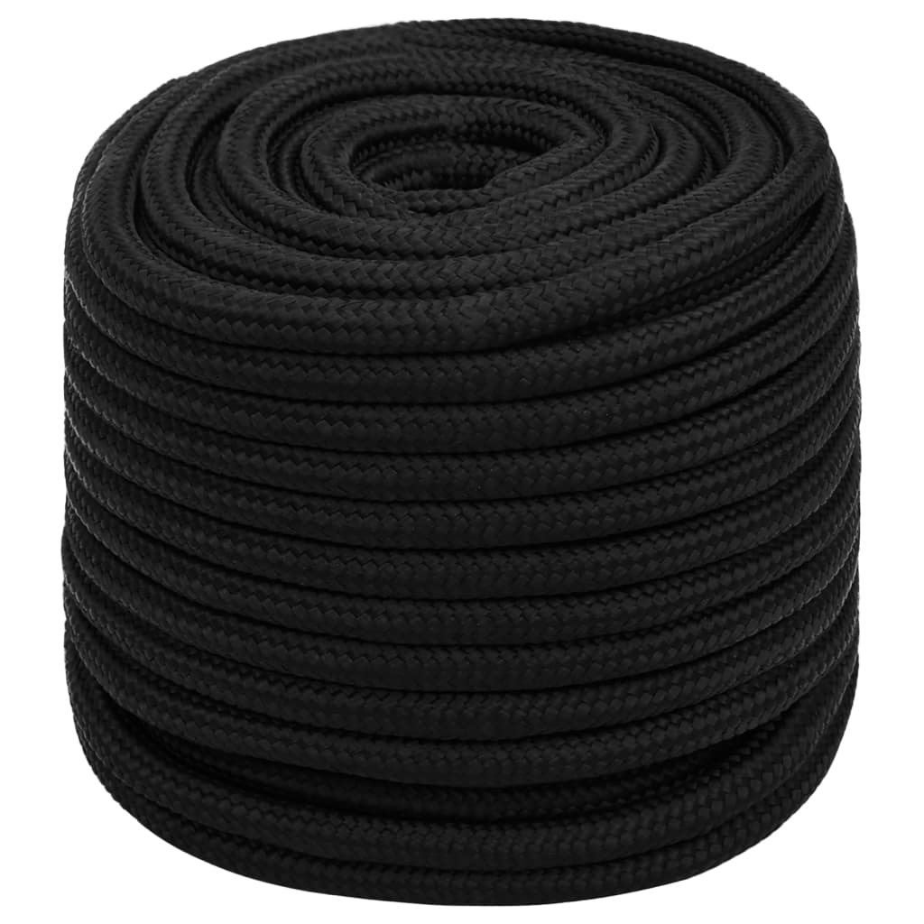 Arbeitsseil Schwarz 16 mm 50 m Polyester - Pazzar.ch