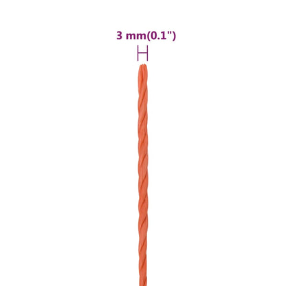 Arbeitsseil Orange 3 mm 100 m Polypropylen - Pazzar.ch