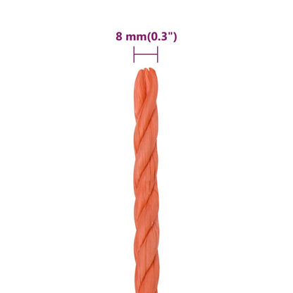 Arbeitsseil Orange 8 mm 25 m Polypropylen - Pazzar.ch