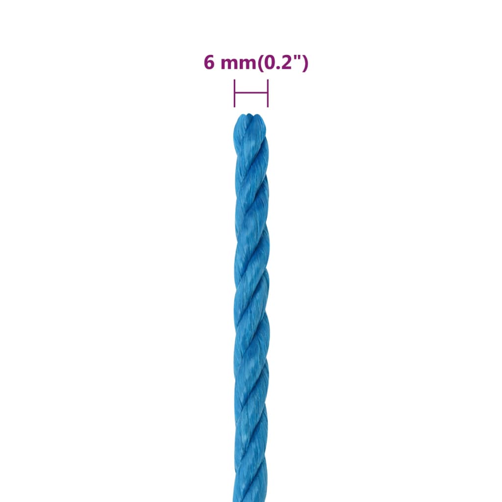 Arbeitsseil Blau 6 mm 100 m Polypropylen - Pazzar.ch