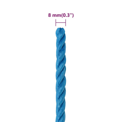 Arbeitsseil Blau 8 mm 50 m Polypropylen - Pazzar.ch