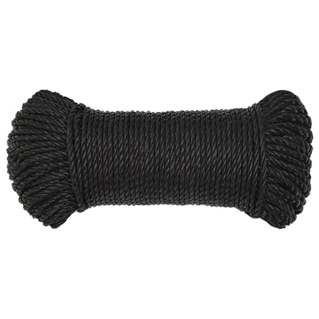 Arbeitsseil Schwarz 6 mm 25 m Polypropylen - Pazzar.ch