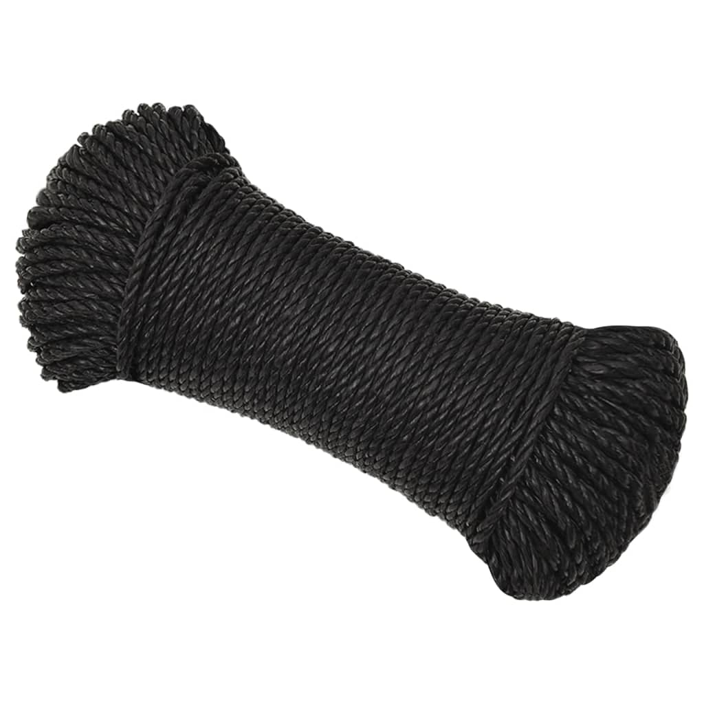 Arbeitsseil Schwarz 6 mm 50 m Polypropylen - Pazzar.ch