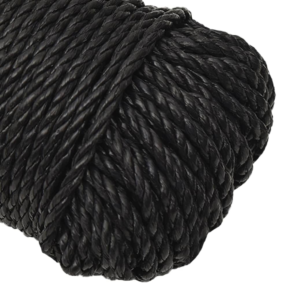 Arbeitsseil Schwarz 6 mm 50 m Polypropylen - Pazzar.ch