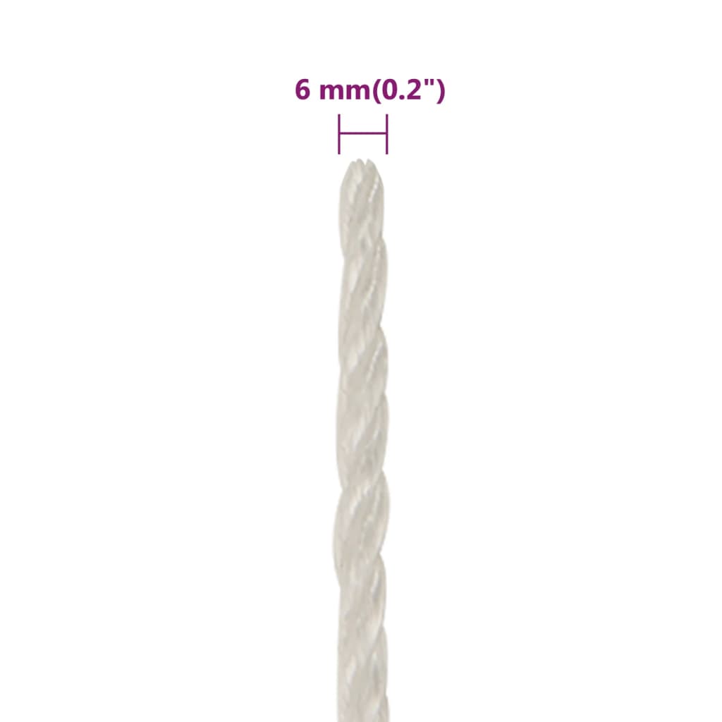 Arbeitsseil Weiß 6 mm 25 m Polypropylen - Pazzar.ch