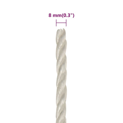 Arbeitsseil Weiß 8 mm 50 m Polypropylen - Pazzar.ch