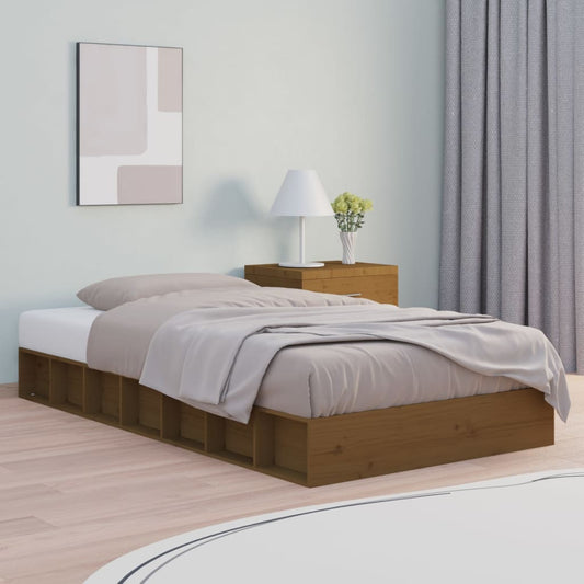 Massivholzbett Honigbraun 75x190 cm - Pazzar.ch