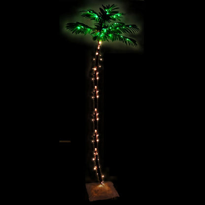 Künstliche Palme mit 136 LEDs Warmweiß 220 cm - Pazzar.ch