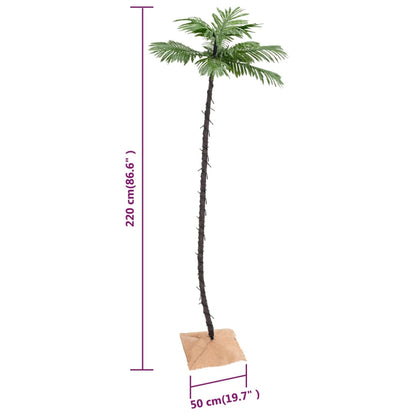 Künstliche Palme mit 136 LEDs Warmweiß 220 cm - Pazzar.ch