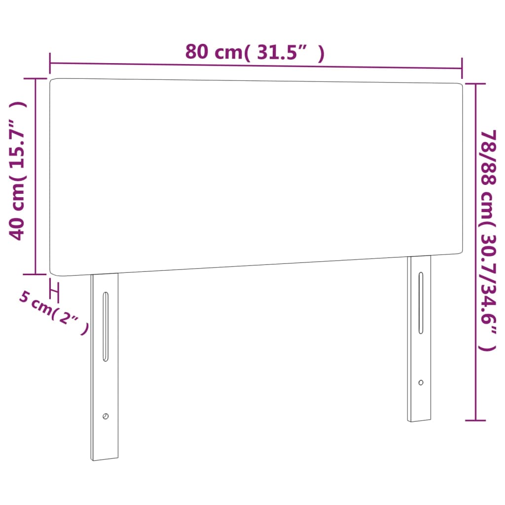 Kopfteil Schwarz 80x5x78/88 cm Stoff - Pazzar.ch