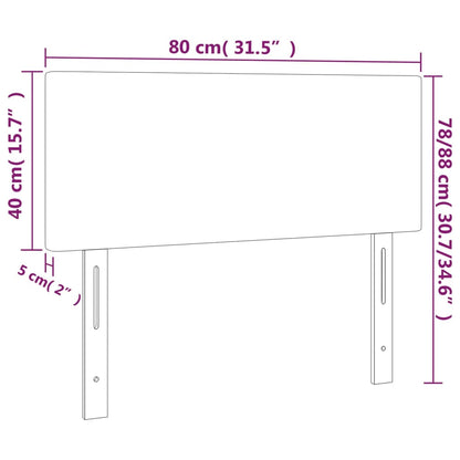 Kopfteil Schwarz 80x5x78/88 cm Stoff - Pazzar.ch