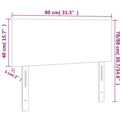 Kopfteil Blau 80x5x78/88 cm Stoff - Pazzar.ch