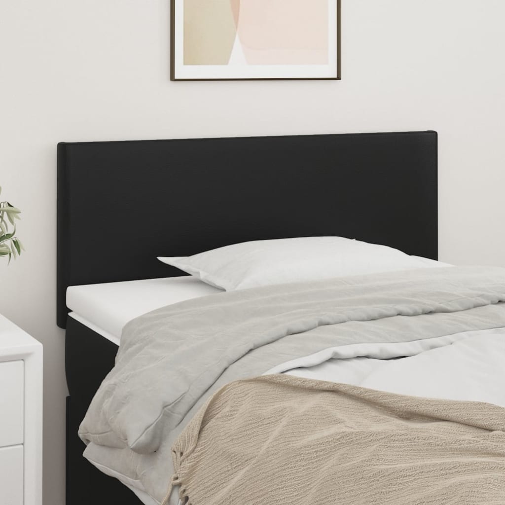 Kopfteil Schwarz 80x5x78/88 cm Kunstleder - Pazzar.ch