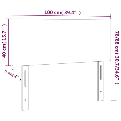 Kopfteil Hellgrau 100x5x78/88 cm Stoff - Pazzar.ch