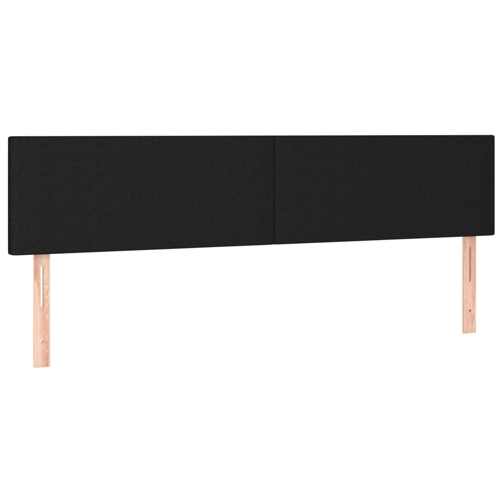Kopfteile 2 Stk. Schwarz 100x5x78/88 cm Stoff - Pazzar.ch