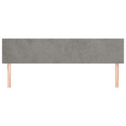 Kopfteile 2 Stk. Hellgrau 100x5x78/88 cm Samt - Pazzar.ch