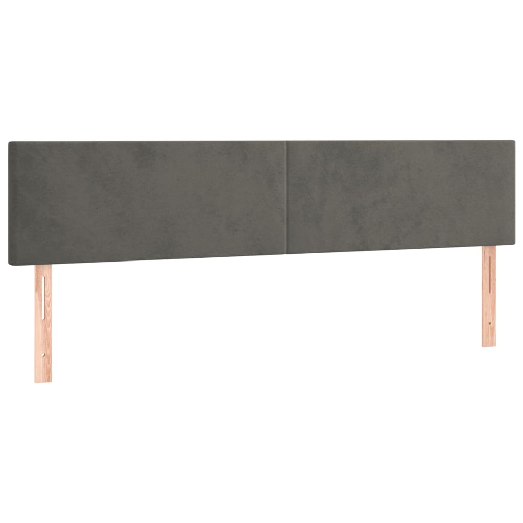 Kopfteile 2 Stk. Dunkelgrau 100x5x78/88 cm Samt - Pazzar.ch
