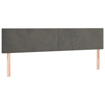 Kopfteile 2 Stk. Dunkelgrau 100x5x78/88 cm Samt - Pazzar.ch