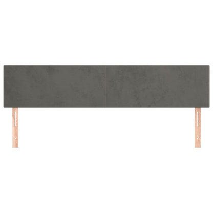Kopfteile 2 Stk. Dunkelgrau 100x5x78/88 cm Samt - Pazzar.ch