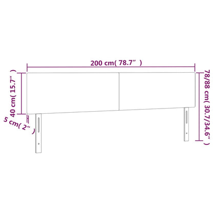 Kopfteile 2 Stk. Dunkelgrau 100x5x78/88 cm Samt - Pazzar.ch