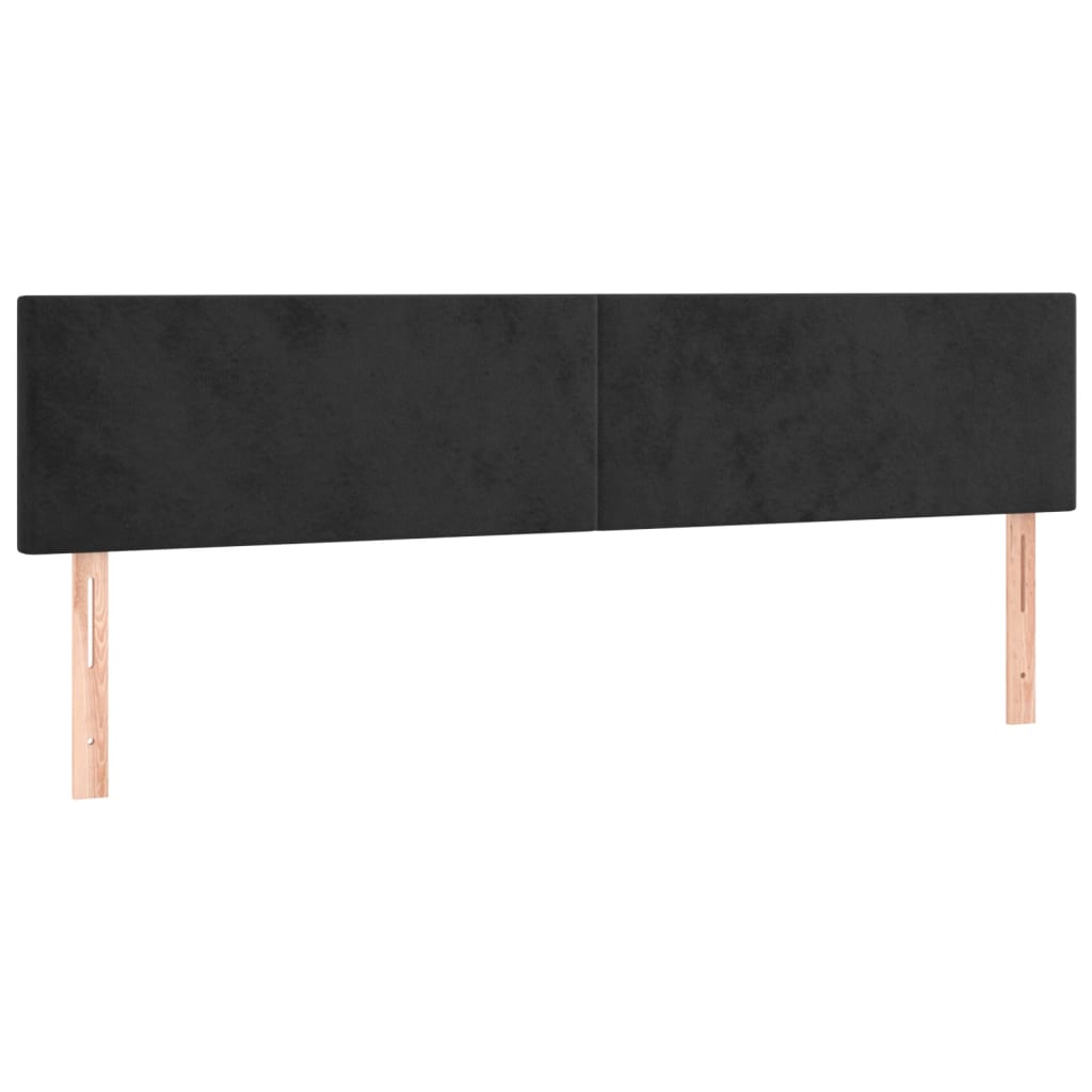 Kopfteile 2 Stk. Schwarz 100x5x78/88 cm Samt - Pazzar.ch