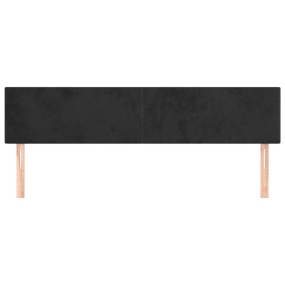 Kopfteile 2 Stk. Schwarz 100x5x78/88 cm Samt - Pazzar.ch