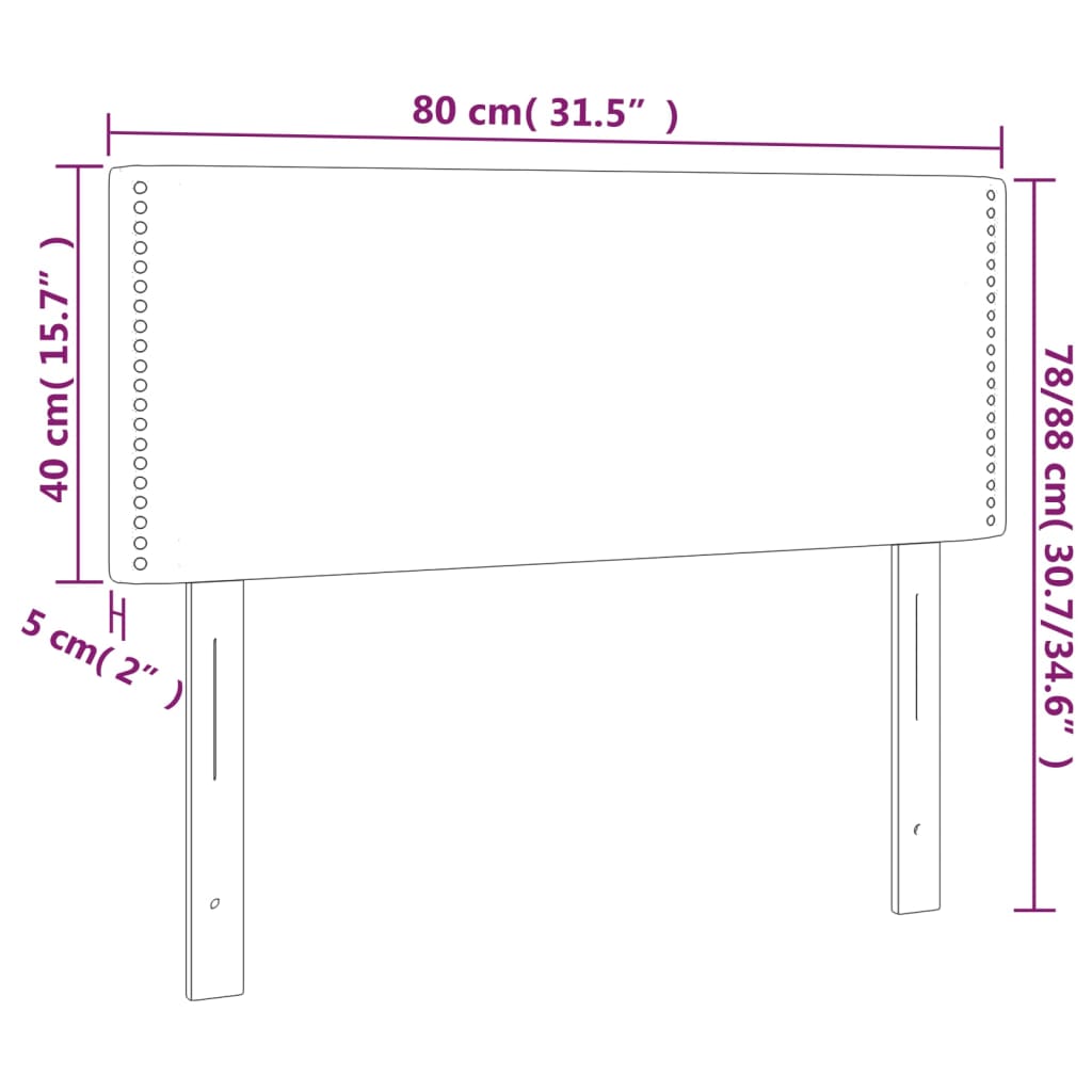 Kopfteil Dunkelgrau 80x5x78/88 cm Stoff - Pazzar.ch