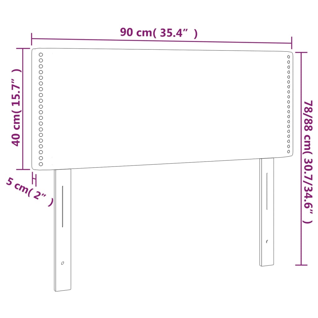 Kopfteil Schwarz 90x5x78/88 cm Stoff - Pazzar.ch