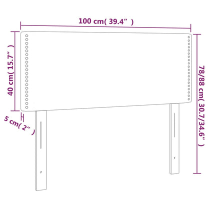 Kopfteil Hellgrau 100x5x78/88 cm Stoff - Pazzar.ch
