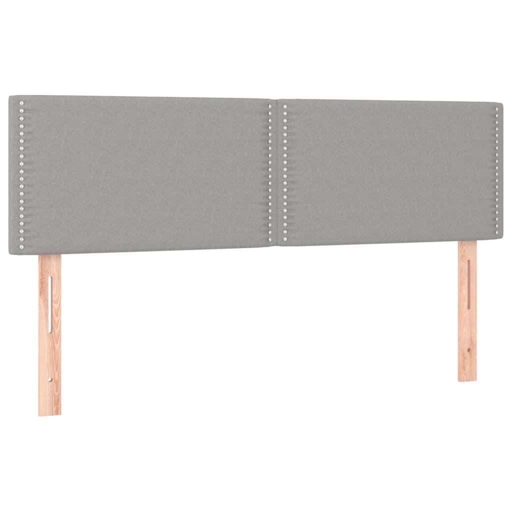 Kopfteile 2 Stk. Hellgrau 72x5x78/88 cm Stoff - Pazzar.ch