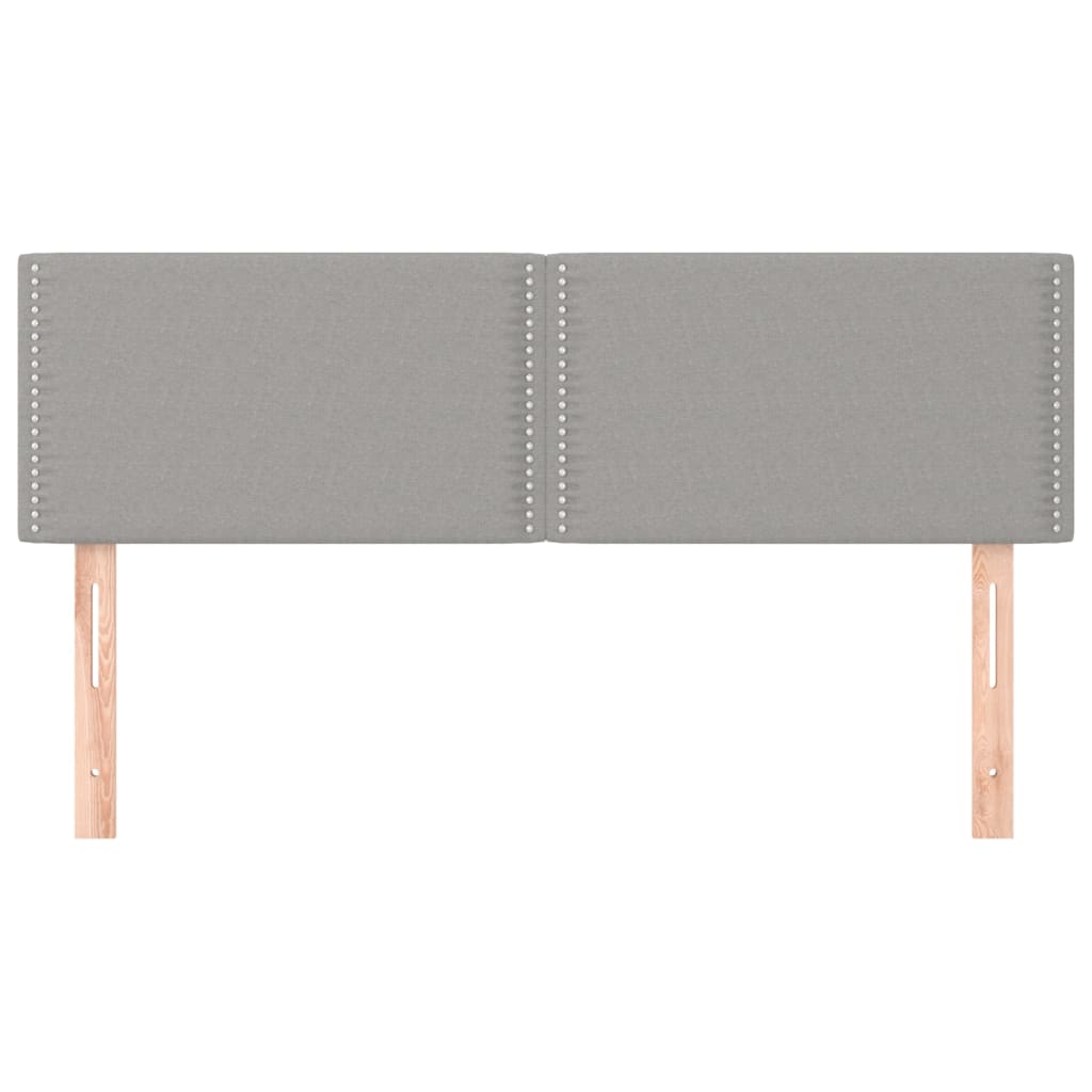 Kopfteile 2 Stk. Hellgrau 72x5x78/88 cm Stoff - Pazzar.ch