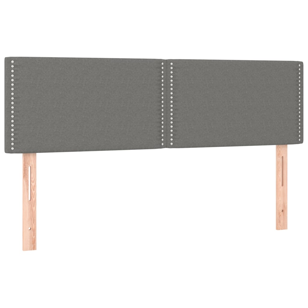 Kopfteile 2 Stk. Dunkelgrau 72x5x78/88 cm Stoff - Pazzar.ch
