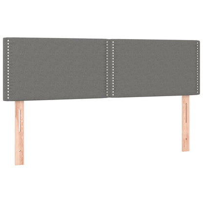Kopfteile 2 Stk. Dunkelgrau 72x5x78/88 cm Stoff - Pazzar.ch