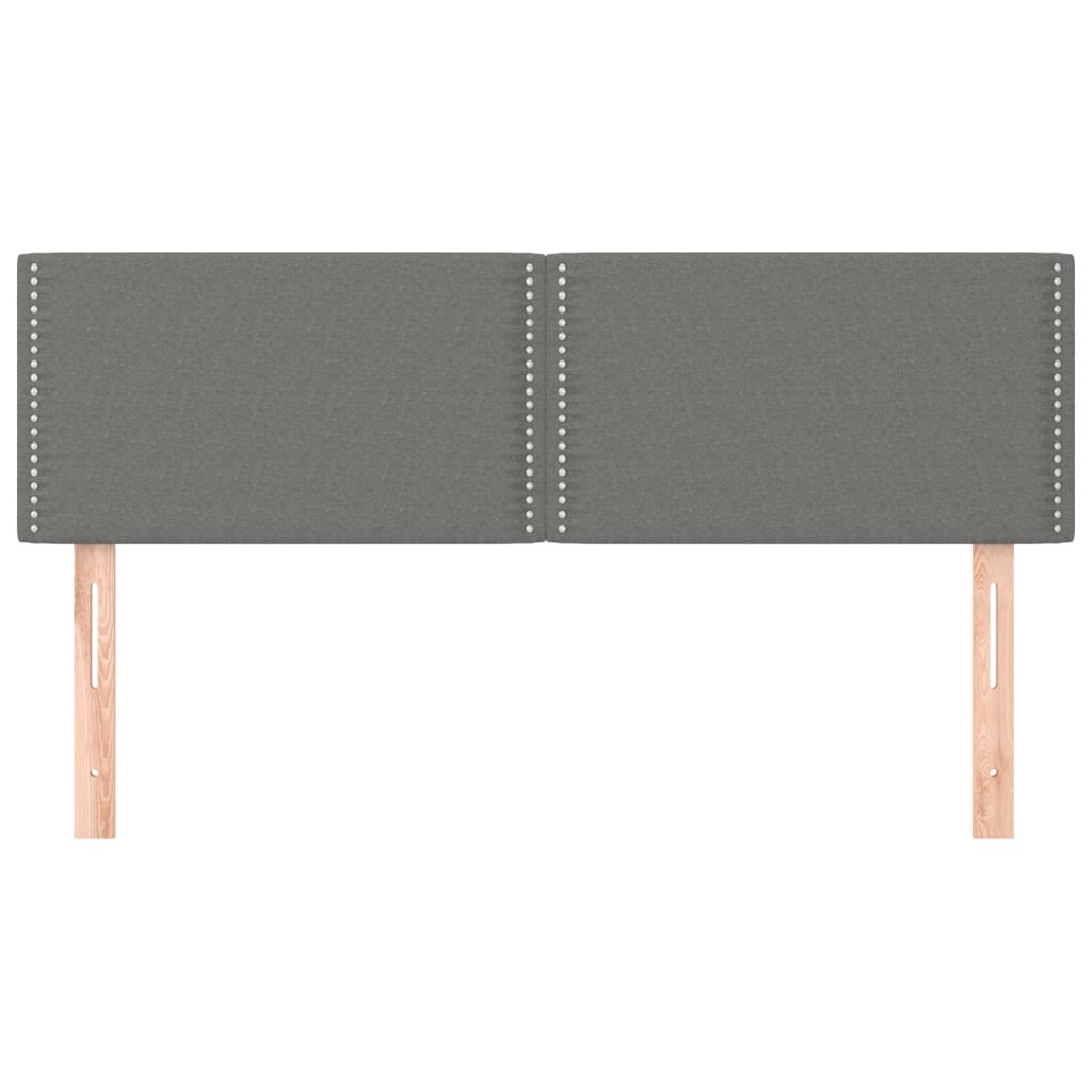 Kopfteile 2 Stk. Dunkelgrau 72x5x78/88 cm Stoff - Pazzar.ch